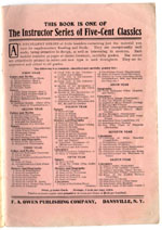 advertisement page for the Instructor Series of Five-Cent Classics