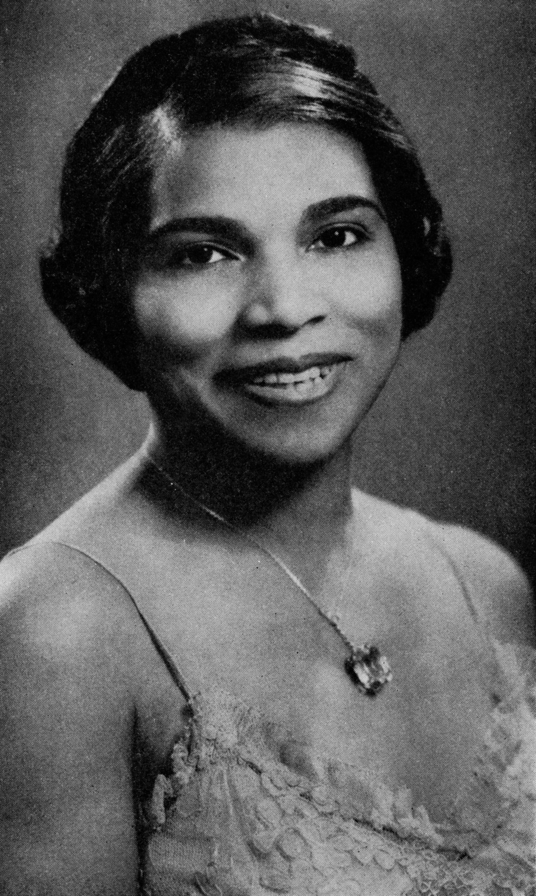 portrait of Marian Anderson in a lace dress