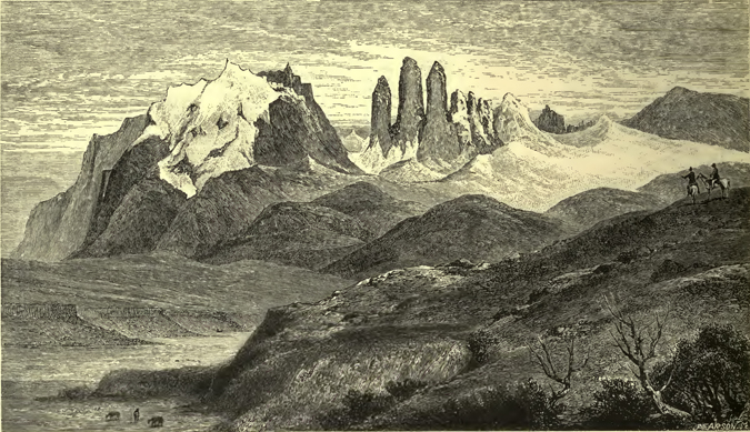varied and magestic mountainscape with the needles featured prominently in the center.