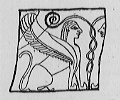FEMALE WINGED SPHINX OF GREEK ART.