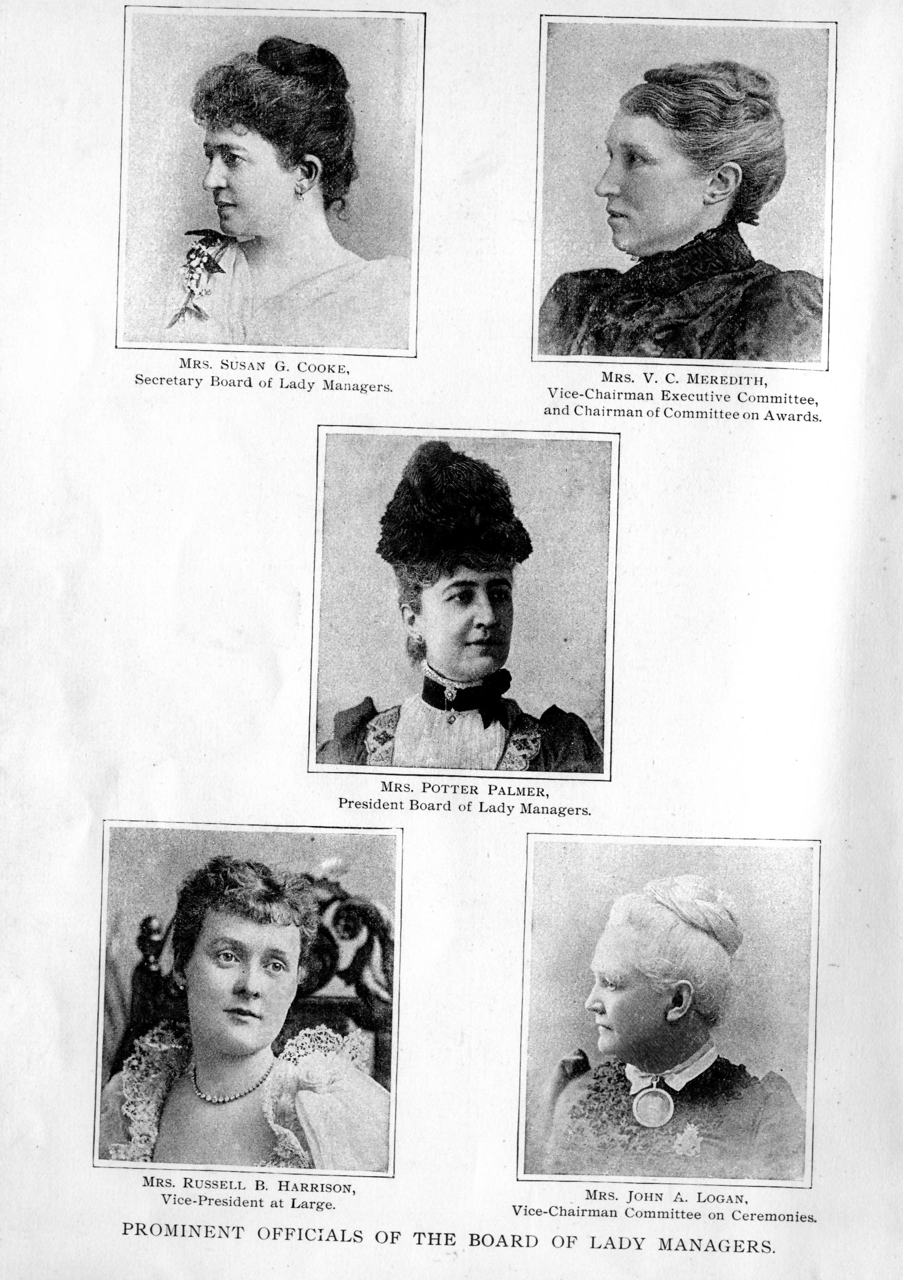five portraits of women officials