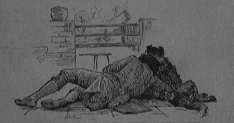 man reclining on floor with dog
