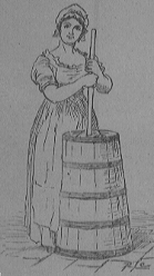 woman churning butter