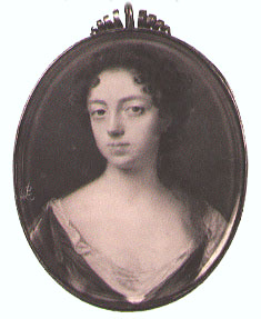 portrait of woman, head and shoulders, from miniature
