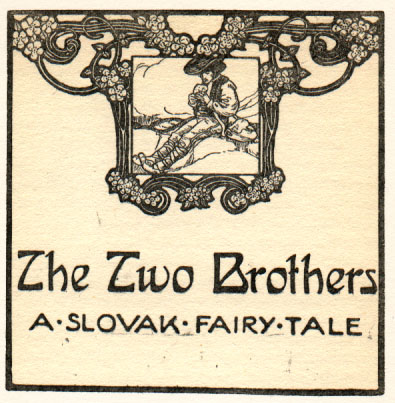 seated man eating. Caption: The Two Brothers: A Slovak Fairy Tale