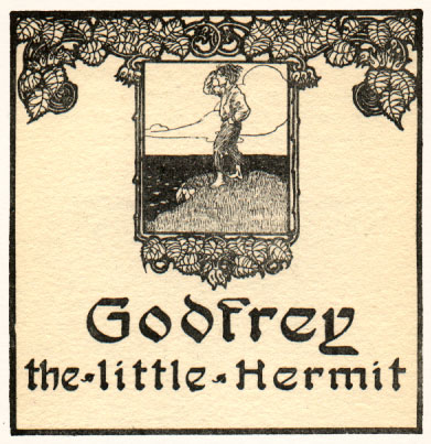 boy gazing out to sea. Caption: Godfrey the little Hermit
