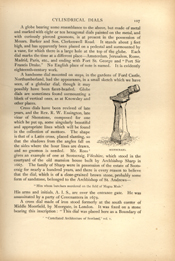 Facsimile of the page as it appears in the printed book; illustration: cross-shaped sundial on pedestal