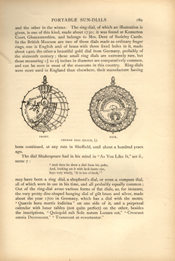 Facsimile of the page as it appears in the printed book; illustration: front and back view of small round sundial