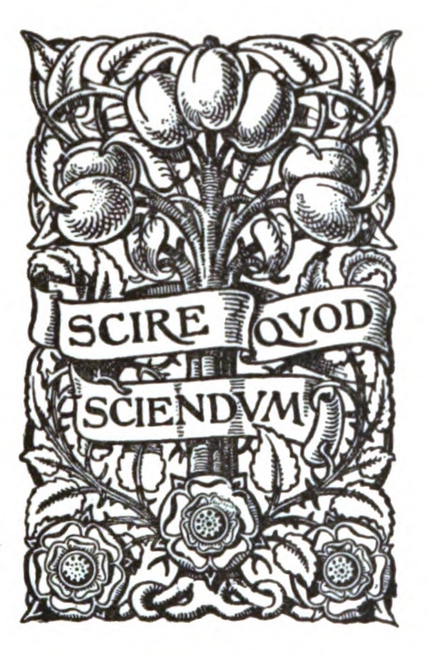 publisher's colophon with motto 'Scire Quod Sciendum'
