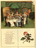 Five ladies having tea in a garden.