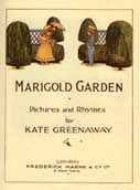 A more detailed title page, with images of a little girl with a parasol and a little boy in a hat. They are standing near some topiary.