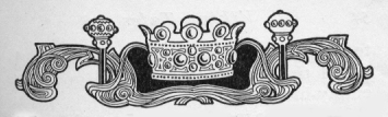 Crown and two scepters.