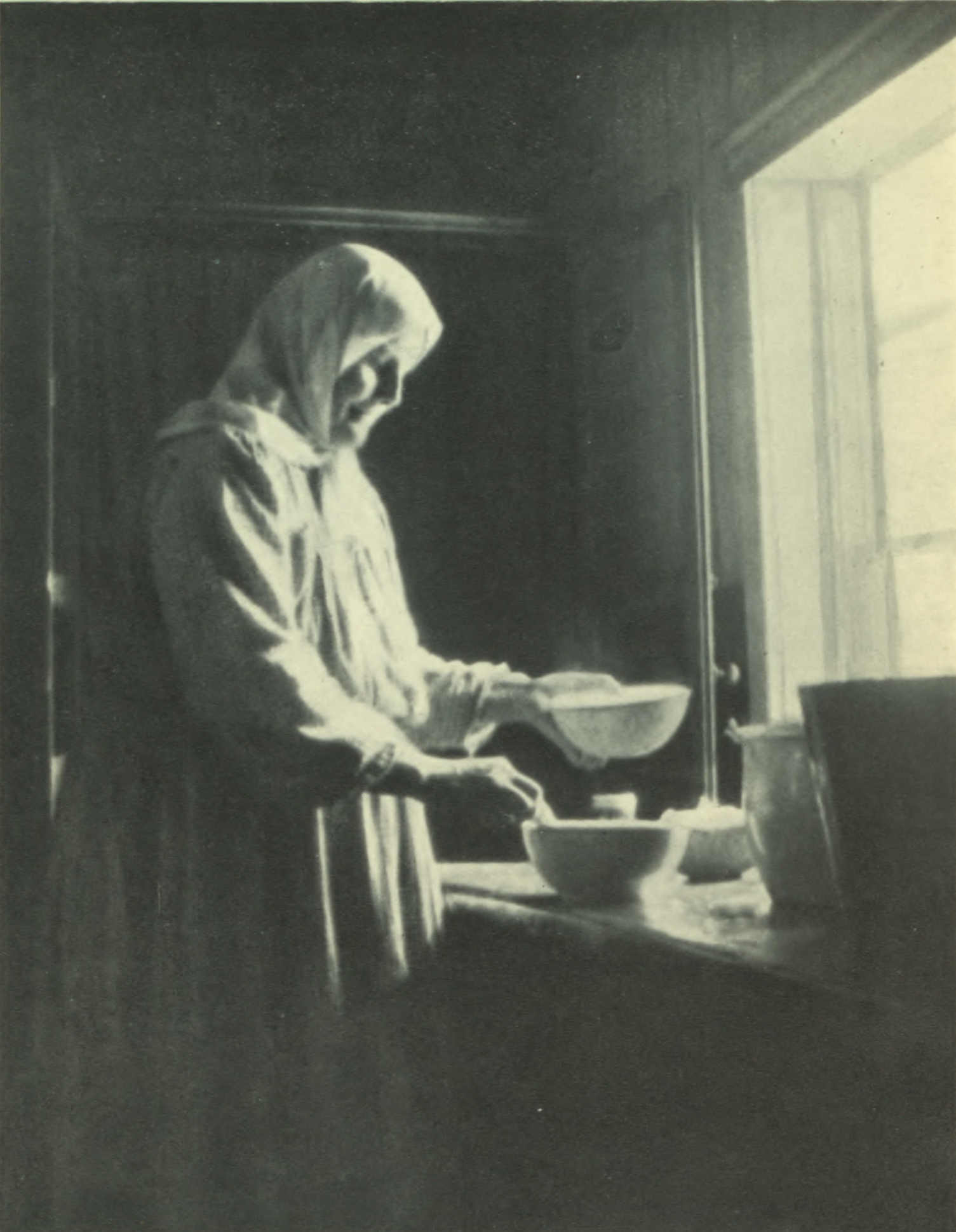 Woman preparing food.