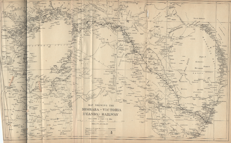 Map of railway in Uganda and Kenya