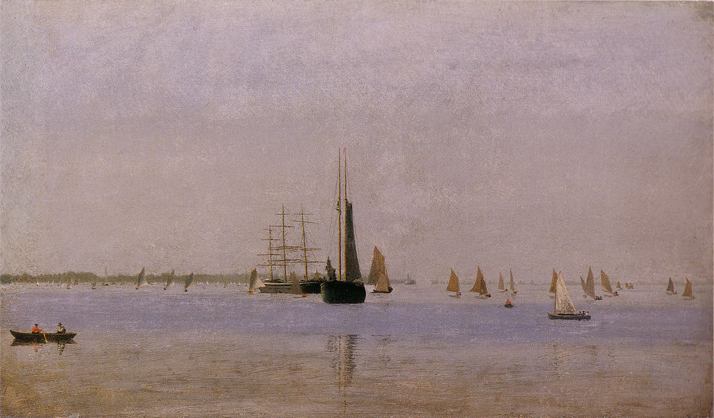 sailboats on a river