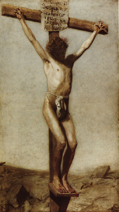man nailed to a cross