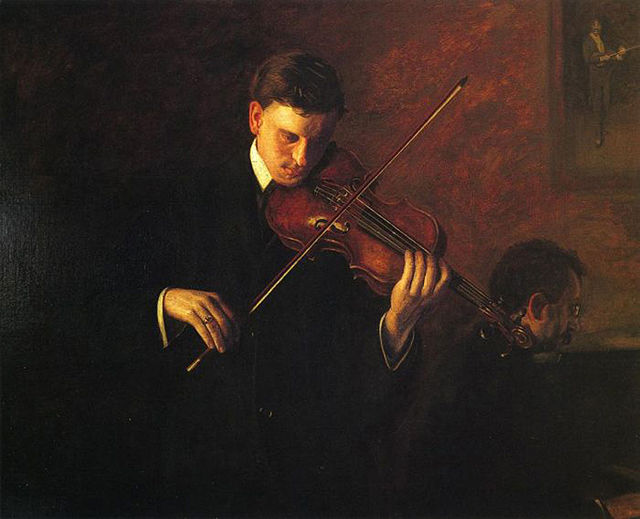 man with violin with man at piano