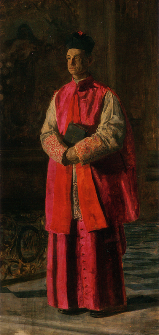 man in red religious garment