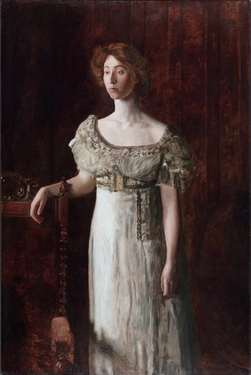 woman in white dress with high waist