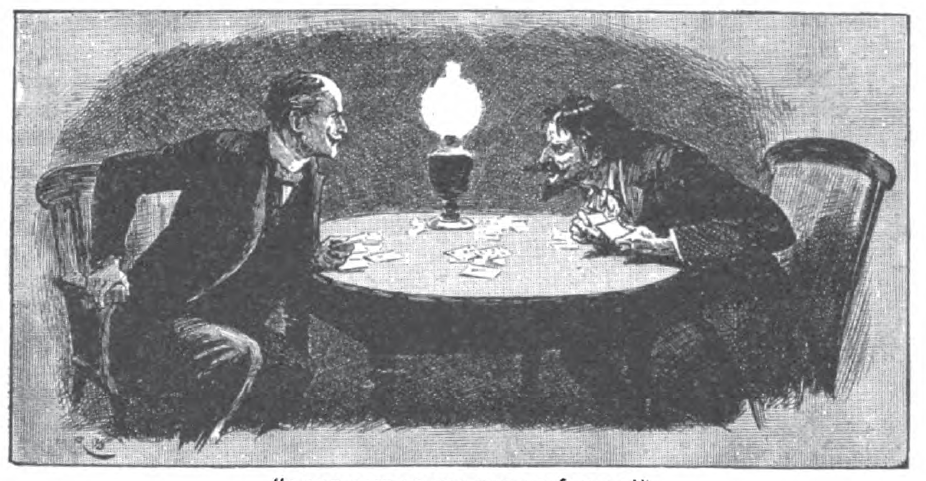 Two men sitting at a gambling table