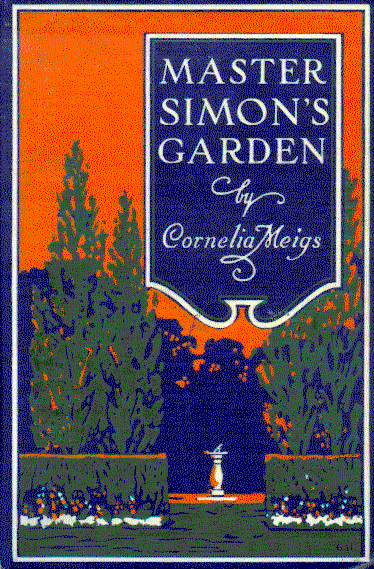 garden scene with sundial, title: Master Simon's Garden by Cornelia Meigs