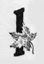 Maple leaf. I (illuminated capital for I would)