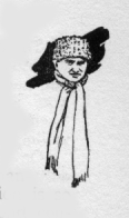 Man with scarf and hat.