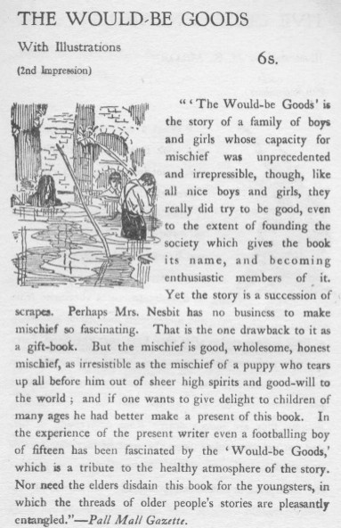 Advertisement for The Would-Be Goods