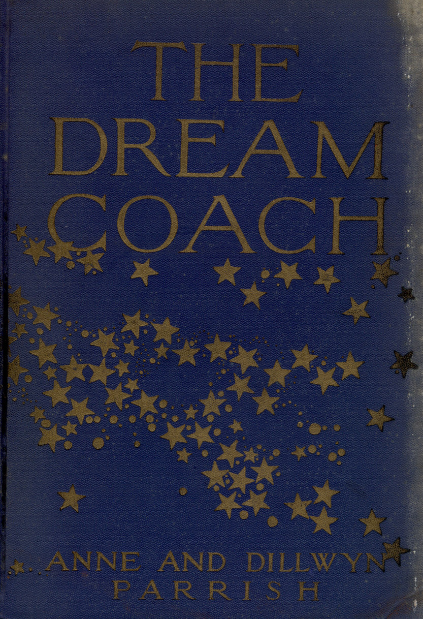 cloth cover of the book, gold lettering and stars on a deep blue background.