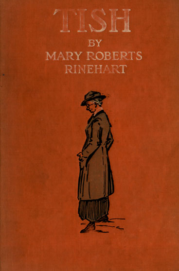 Autumnal orange book cover with cream typeface and an image of a woman in a hat, coat, and glasses.
