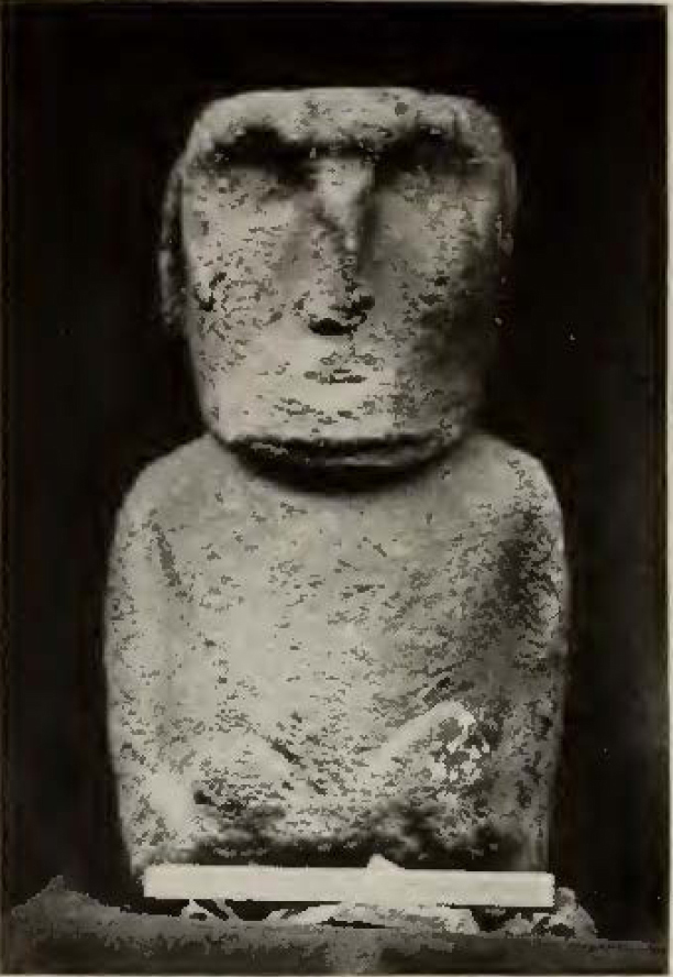 stone statue with head and partial torso