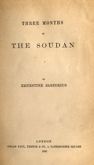 Three months in the Soudan.