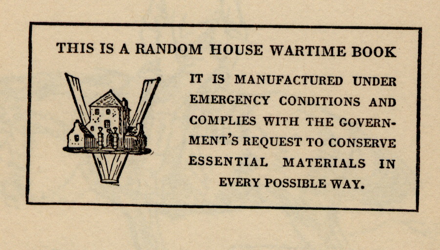 THIS IS A RANDOM HOUSE WARTIME BOOK ...