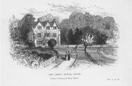 house with three gables at the end of a lane
