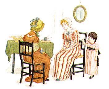 child observing two women sitting facing each other