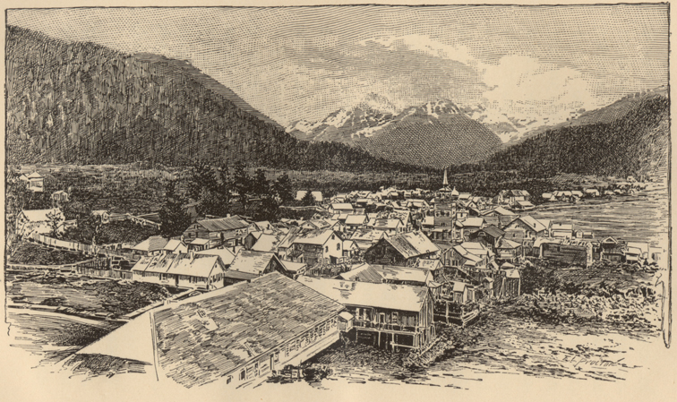 town by mountains